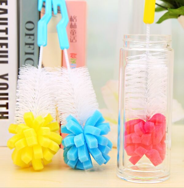 Kitchen long handle with sponge head cup brush bottle brush dirt tableware cleaning brush - Image 6
