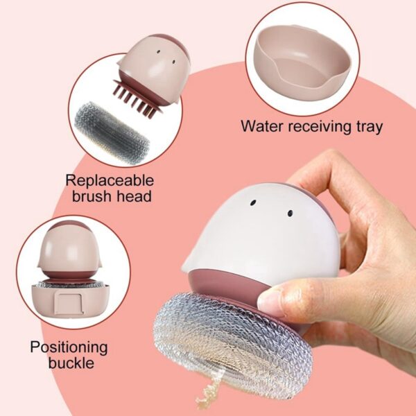 Automatic Liquid Filling Dishwashing Brush Kitchen Dish Brush - Image 4