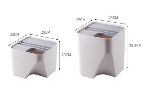 Kitchen Trash Can Recycle Bin Stacked Sorting Trash Bin Household Dry And Wet Separation Waste Bin Rubbish Bin for Bathroom - Image 8