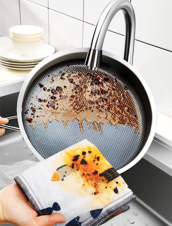 Dish Cloth Kitchen Housework Cleaning Supplies Water Absorbing - Image 3