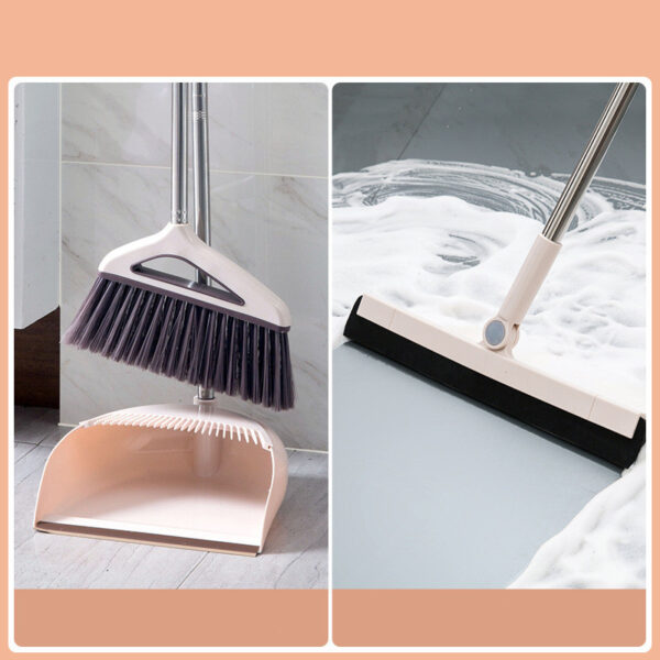 Household Cleaning Tool With Broom And Dustpan Set With Scraping Teeth - Image 7