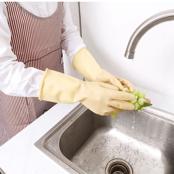 Rubber Household Kitchen Dishwashing Rubber Gloves Durable Beef Tendon Latex - Image 8