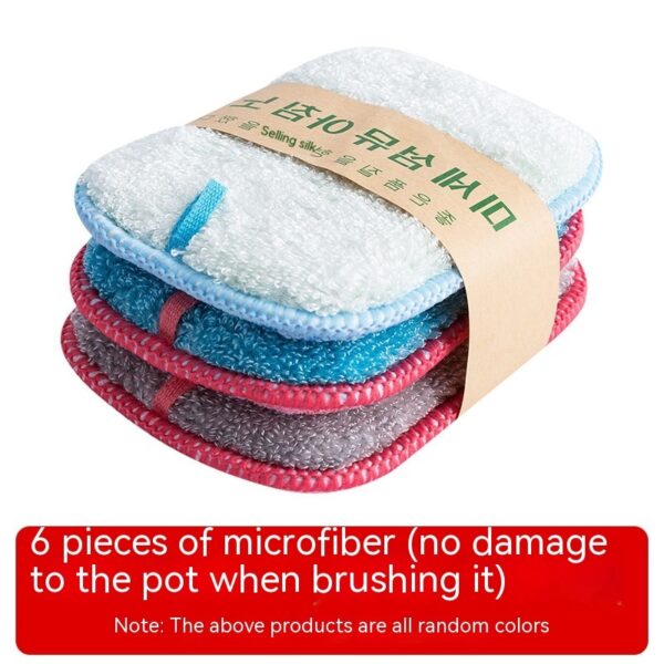 Dish-washing Sponge Kitchen Cleaning Decontamination Double-sided Magic Cloth - Image 8
