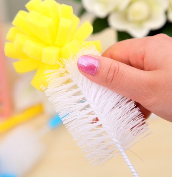 Kitchen long handle with sponge head cup brush bottle brush dirt tableware cleaning brush - Image 4