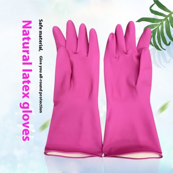 Rubber Household Kitchen Dishwashing Rubber Gloves Durable Beef Tendon Latex - Image 7