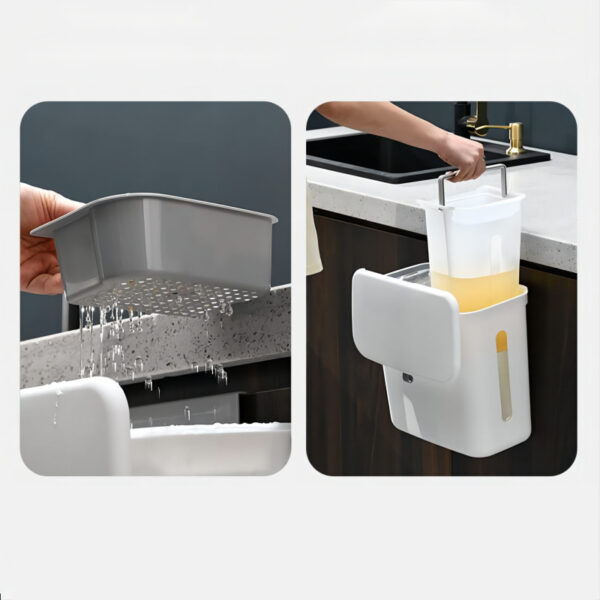 Dry Wet Separation Trash Can Household Kitchen Hanging Kitchen Waste Waste Sorting Bin - Image 5
