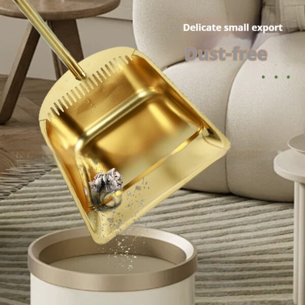 Durable Broom Dustpan Suit Serrated Gold - Image 3