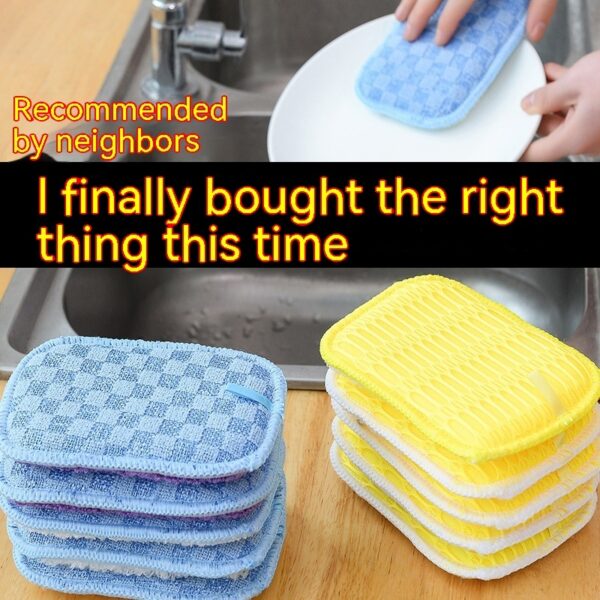 Dish-washing Sponge Kitchen Cleaning Decontamination Double-sided Magic Cloth - Image 2
