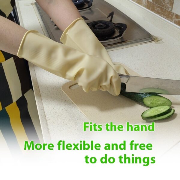 Rubber Household Kitchen Dishwashing Rubber Gloves Durable Beef Tendon Latex - Image 4