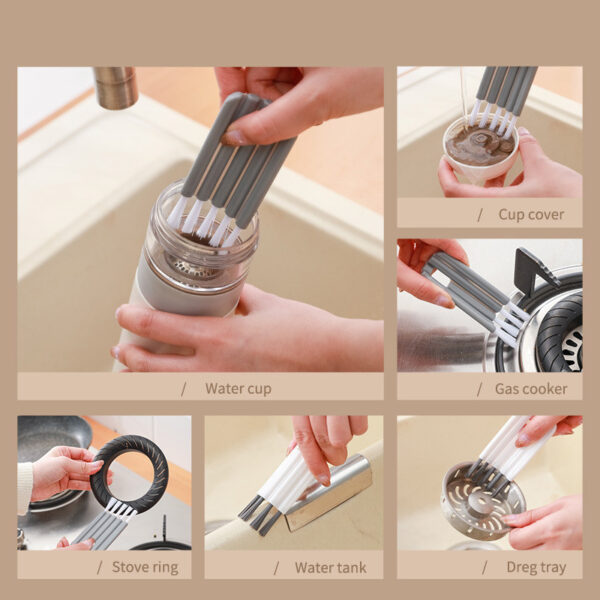 Bendable Cup Cover Brush Kitchen Household Groove Gap Cleaning - Image 3