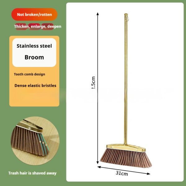 Durable Broom Dustpan Suit Serrated Gold - Image 7