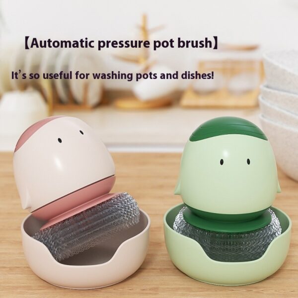 Automatic Liquid Filling Dishwashing Brush Kitchen Dish Brush - Image 5