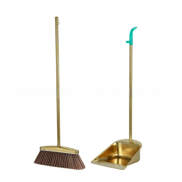 Durable Broom Dustpan Suit Serrated Gold - Image 5