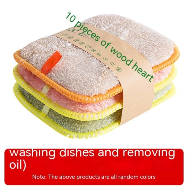 Dish-washing Sponge Kitchen Cleaning Decontamination Double-sided Magic Cloth - Image 5
